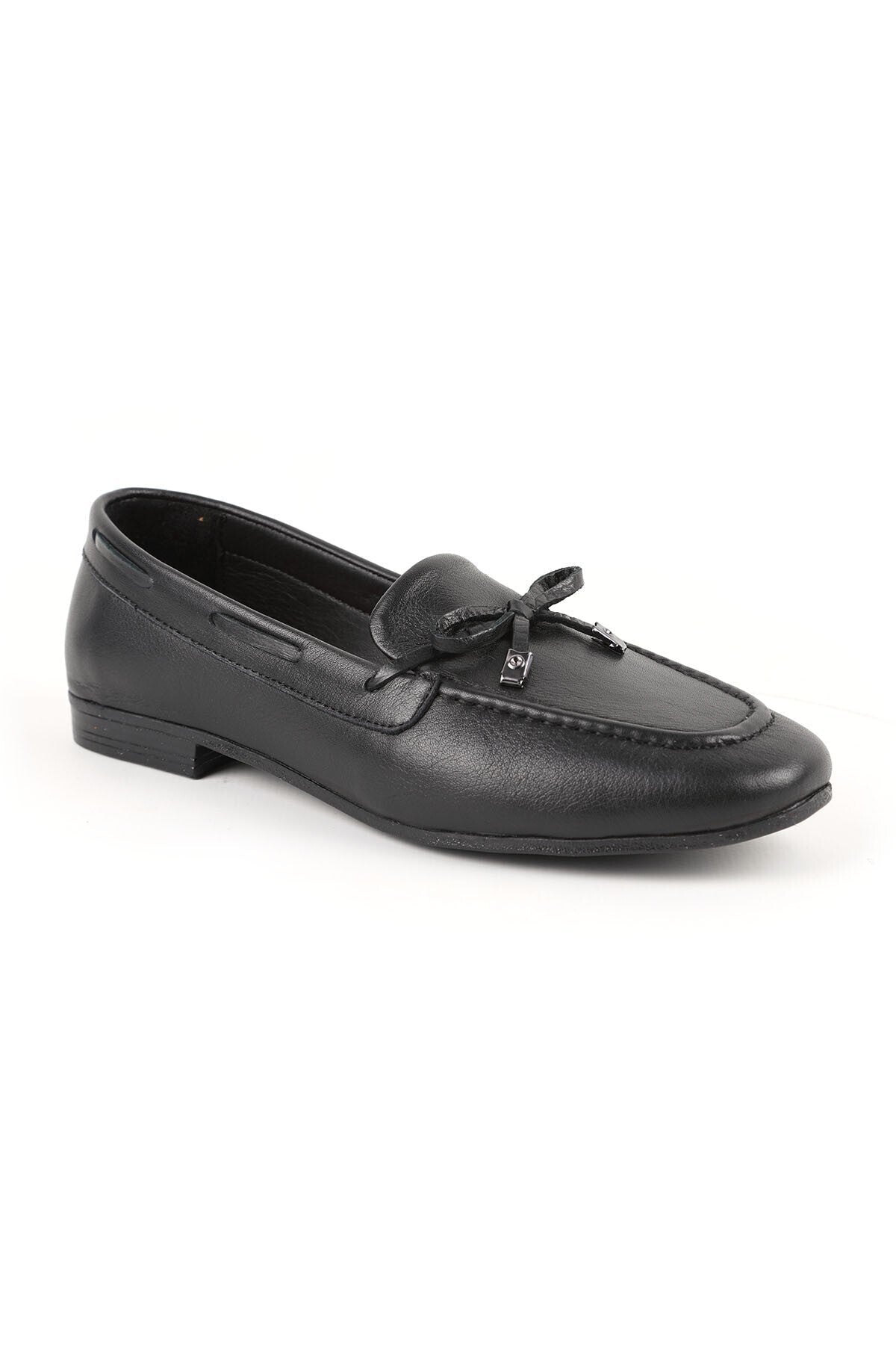 Loafer Shoes, Moccasin Stitched, Bowknot, Antique Look, Stylish, Office, Daily, Comfortable, Thermo Sole 081.25216 - MALLTURK