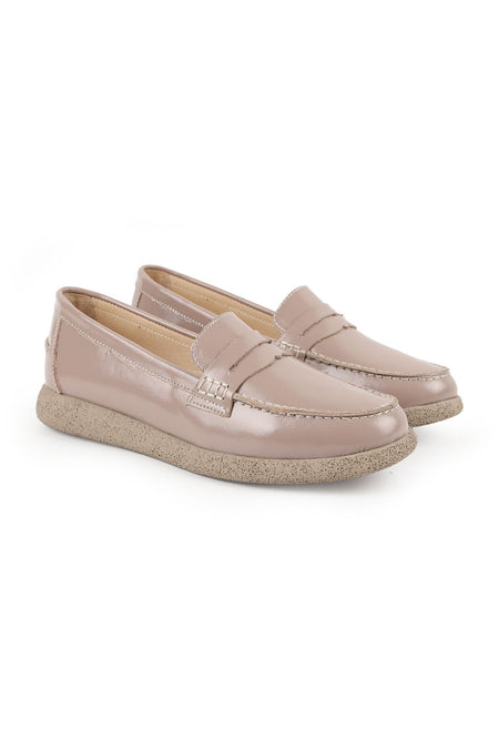 Loafer Shoes Shiny Patent Leather Classic Strapped Moccasin Stitched Lightweight Flexible Eva Sole Daily L076.5604 - MALLTURK