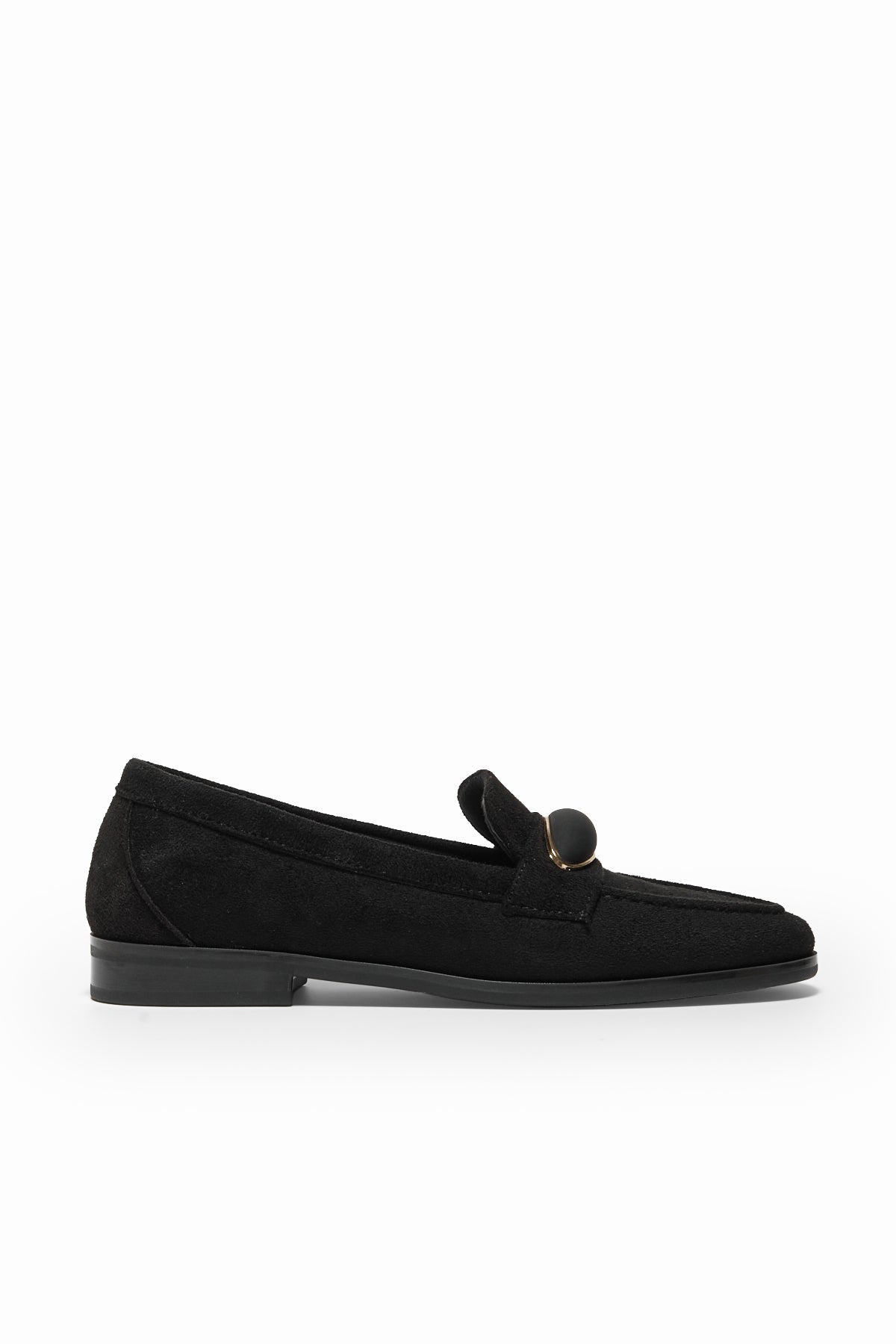 Loafer Toka Detaylı Günlük Babet Kadın Siyah Babet TBOMRSR1010 - MALLTURK