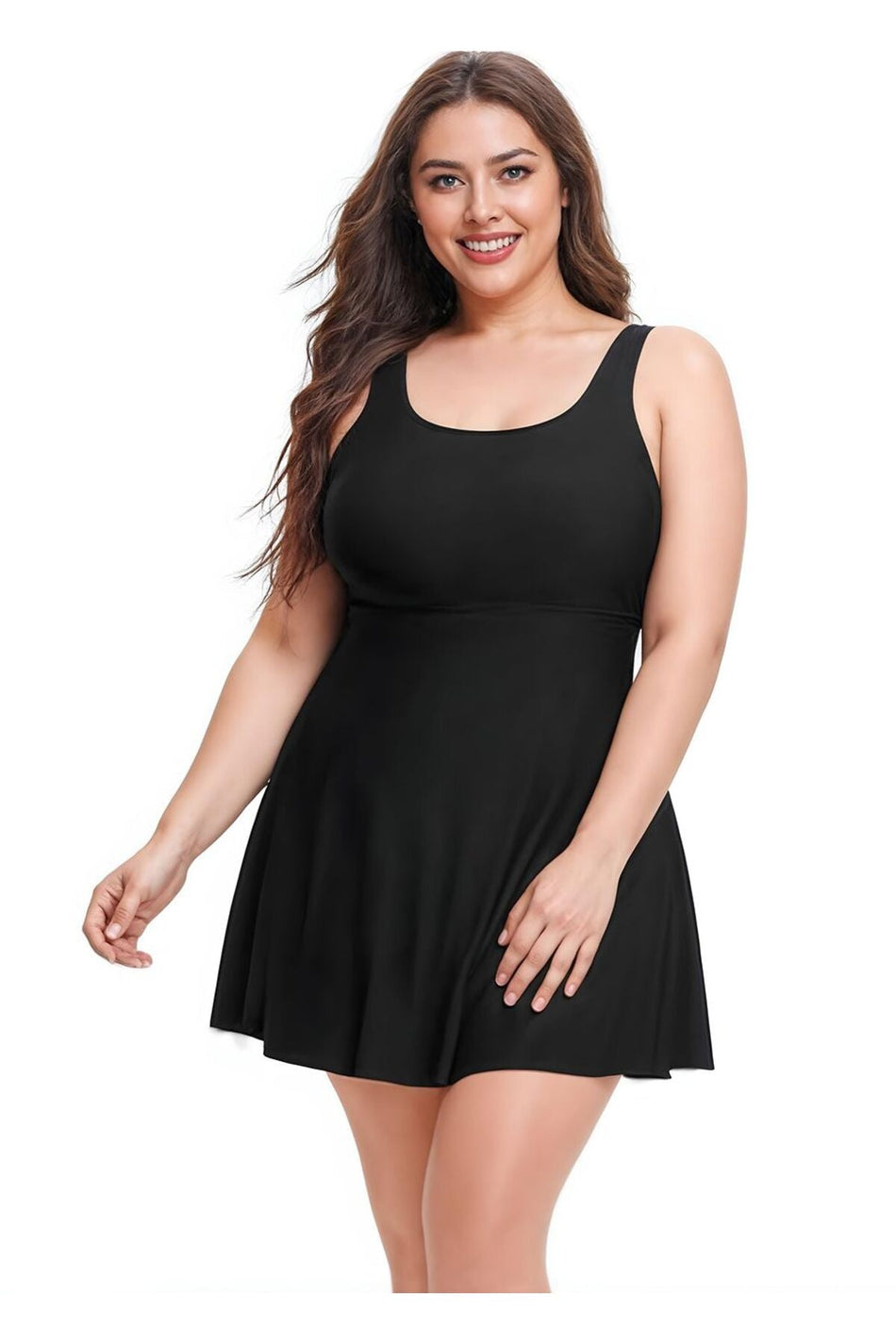 Lycra Plus Size One-Piece One-Piece Swimsuit with Shorts - MALLTURK