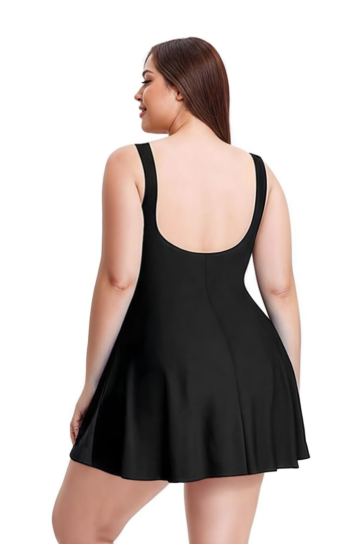 Lycra Plus Size One-Piece One-Piece Swimsuit with Shorts - MALLTURK