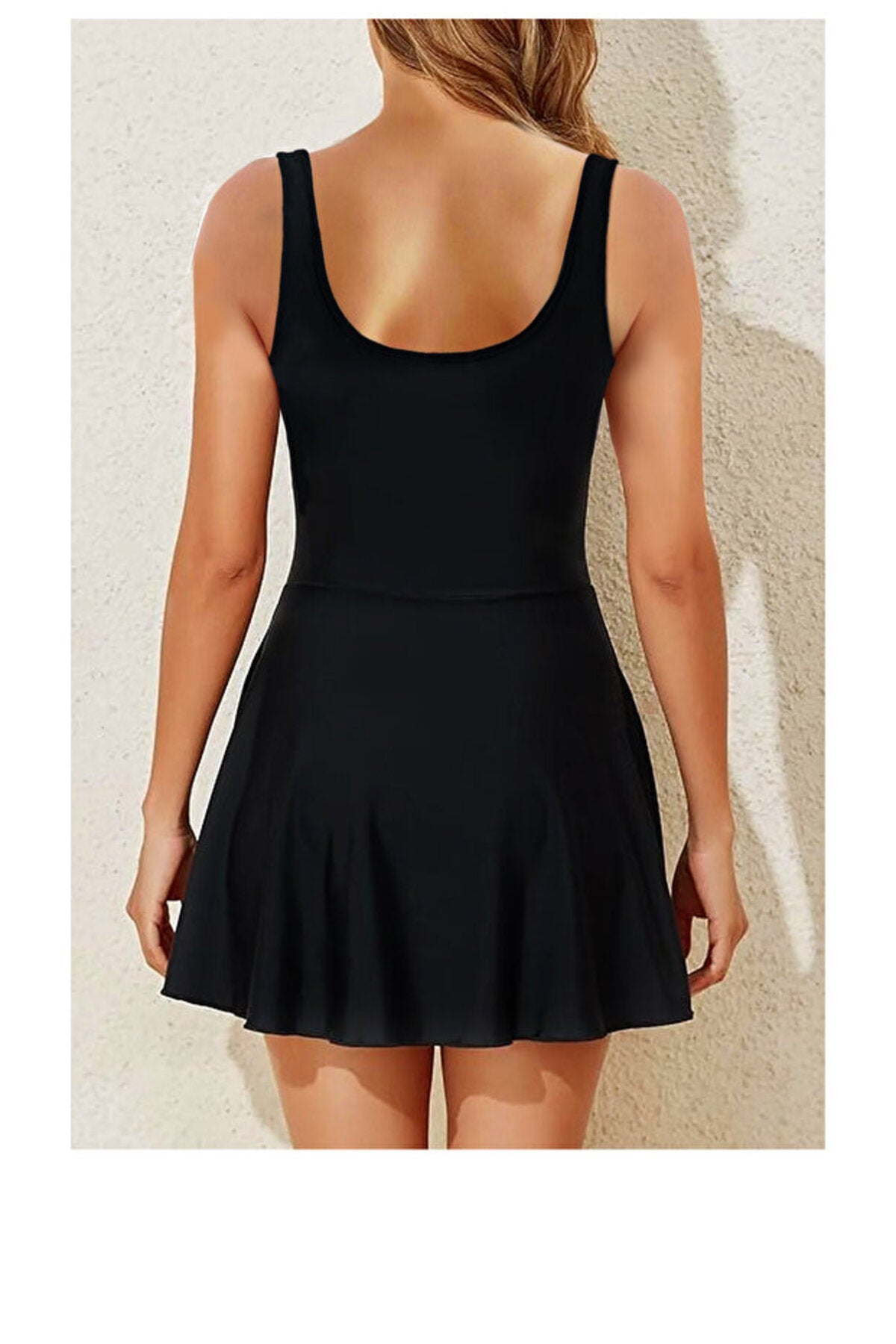 Lycra United Shorts Zipper Chest Pad Strap Dress Swimsuit - MALLTURK