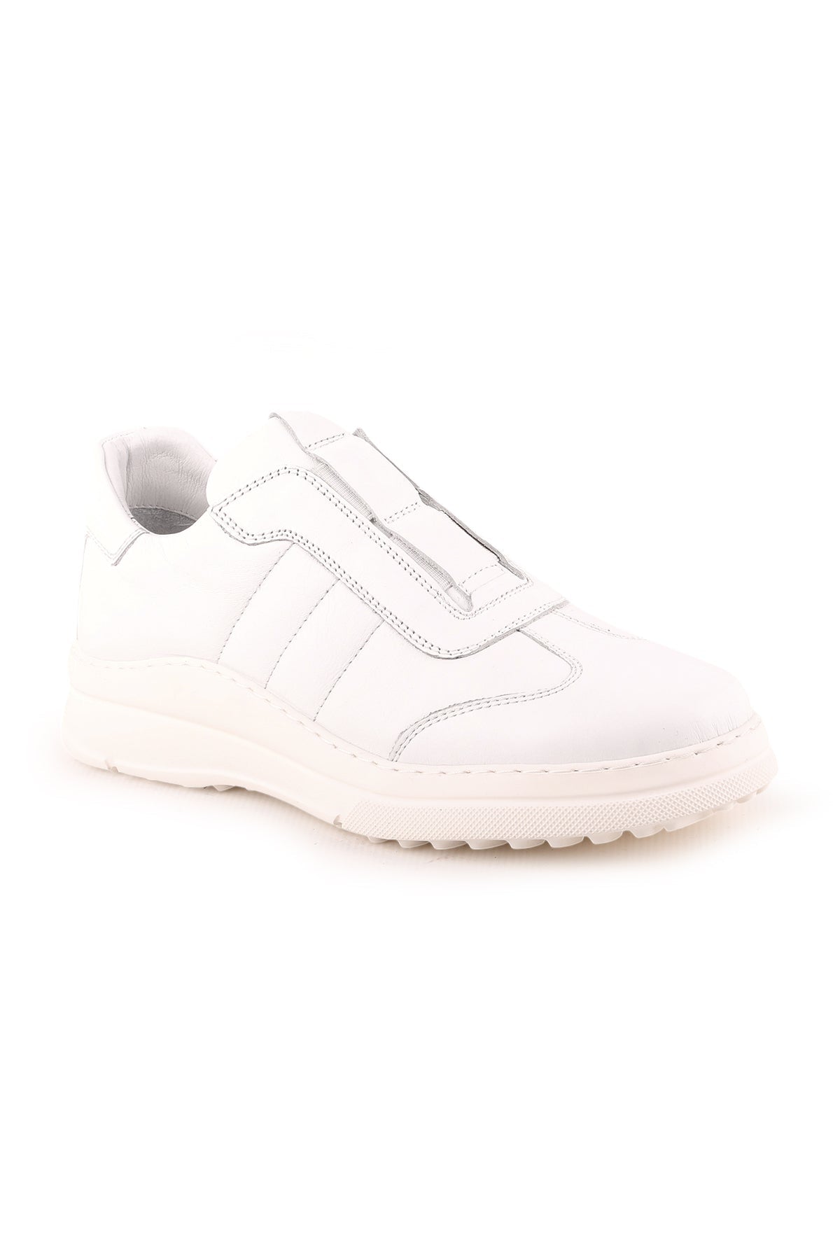 LZ4508 Kadın Hakiki Deri Gizli Lastikli Kalın Taban Casual Sneaker Ayakkabı - MALLTURK