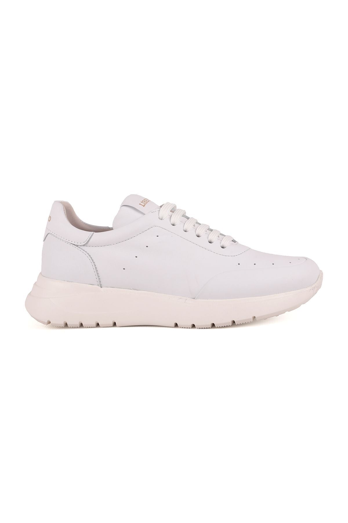 LZ4765 Women's Leather Sneakers WHITE - MALLTURK