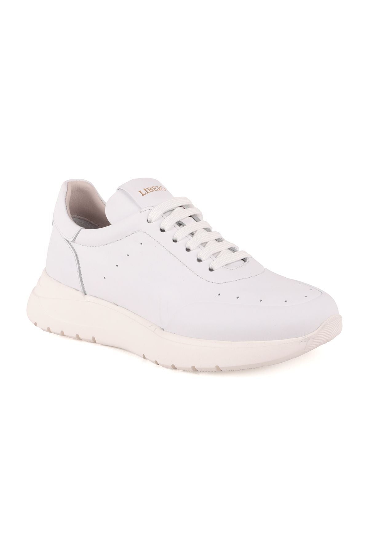 LZ4765 Women's Leather Sneakers WHITE - MALLTURK