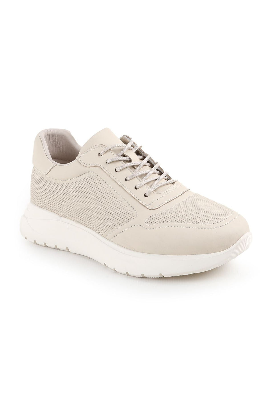 Lz5083 Casual Leather Women's Shoes Bone - MALLTURK