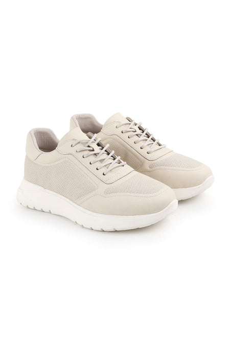 Lz5083 Casual Leather Women's Shoes Bone - MALLTURK