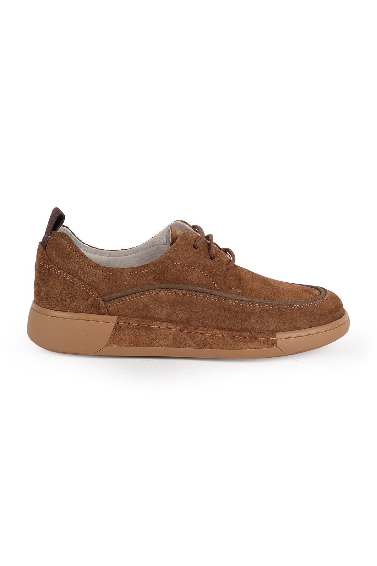 LZ5806 Hakiki Süet Deri Punteriz Dikişli Esnek Kauçuk Taban Bağcıklı Casual Sneaker - MALLTURK