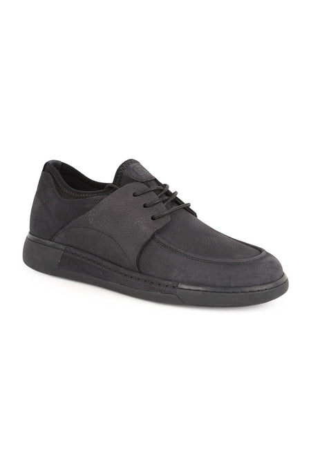 LZ5808 Kadın Hakiki Nubuk Deri Esnek Çorap Yakalı U-Burun Dikişli Kauçuk Taban Casual Sneaker - MALLTURK