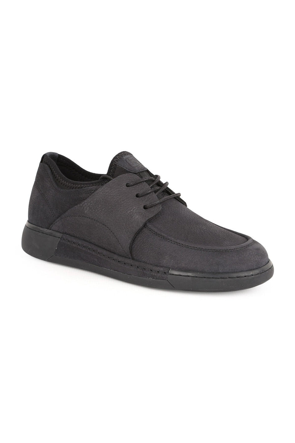LZ5808 Kadın Hakiki Nubuk Deri Esnek Çorap Yakalı U-Burun Dikişli Kauçuk Taban Casual Sneaker - MALLTURK