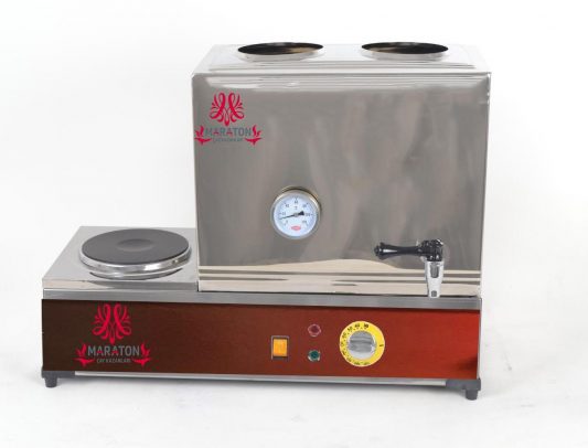 Maraton 25-Size Electric Stainless Steel Tea Urn with Hot Plate - MALLTURK