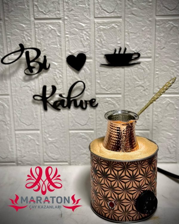 Maraton Copper Home-Type Electric Sand Coffee Maker with Pot and Sand - MALLTURK