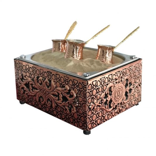 Maraton Engraved Copper Electric Sand Coffee Maker - MALLTURK