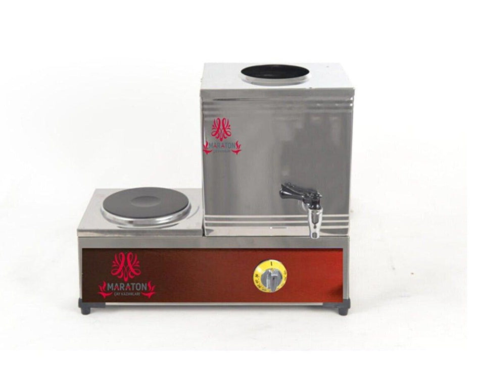 Maraton Stainless Steel Tea Urn with Single Teapot Station - MALLTURK