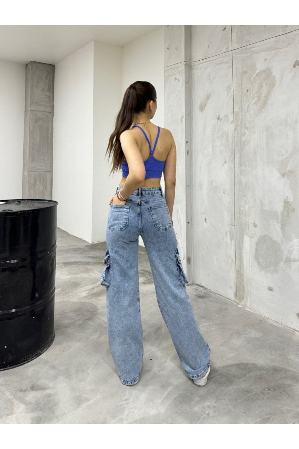 MAVİ Çok Cepli Straight Fit Kargo Pantolon - MALLTURK