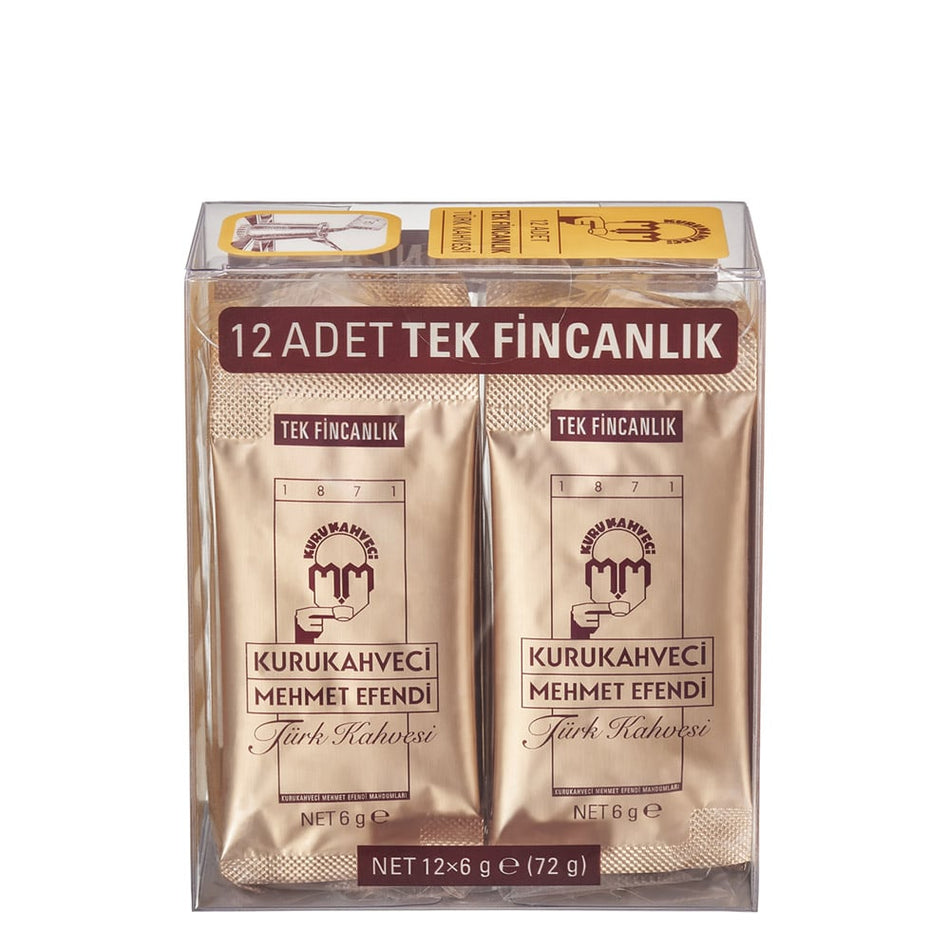 KuruKahveci Mehmet Efendi Turkish Coffee Sachets 12 cups, 108g – 3.81oz