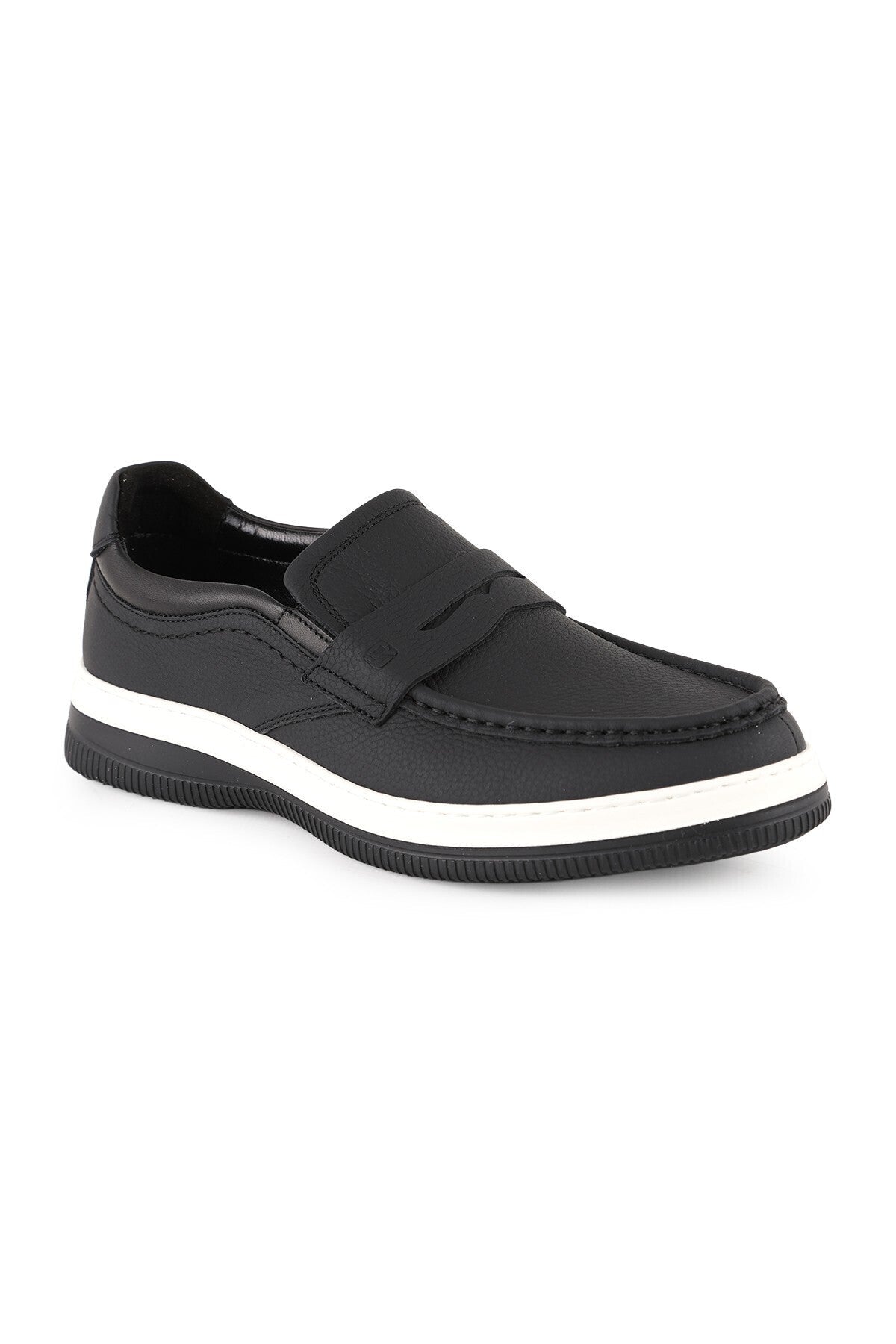 Men's Antique Leather Loafer Lightweight Eva Sole Laceless Daily Casual Shoes H1066 - MALLTURK