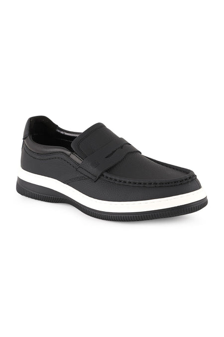 Men's Antique Leather Loafer Lightweight Eva Sole Laceless Daily Casual Shoes H1066 - MALLTURK