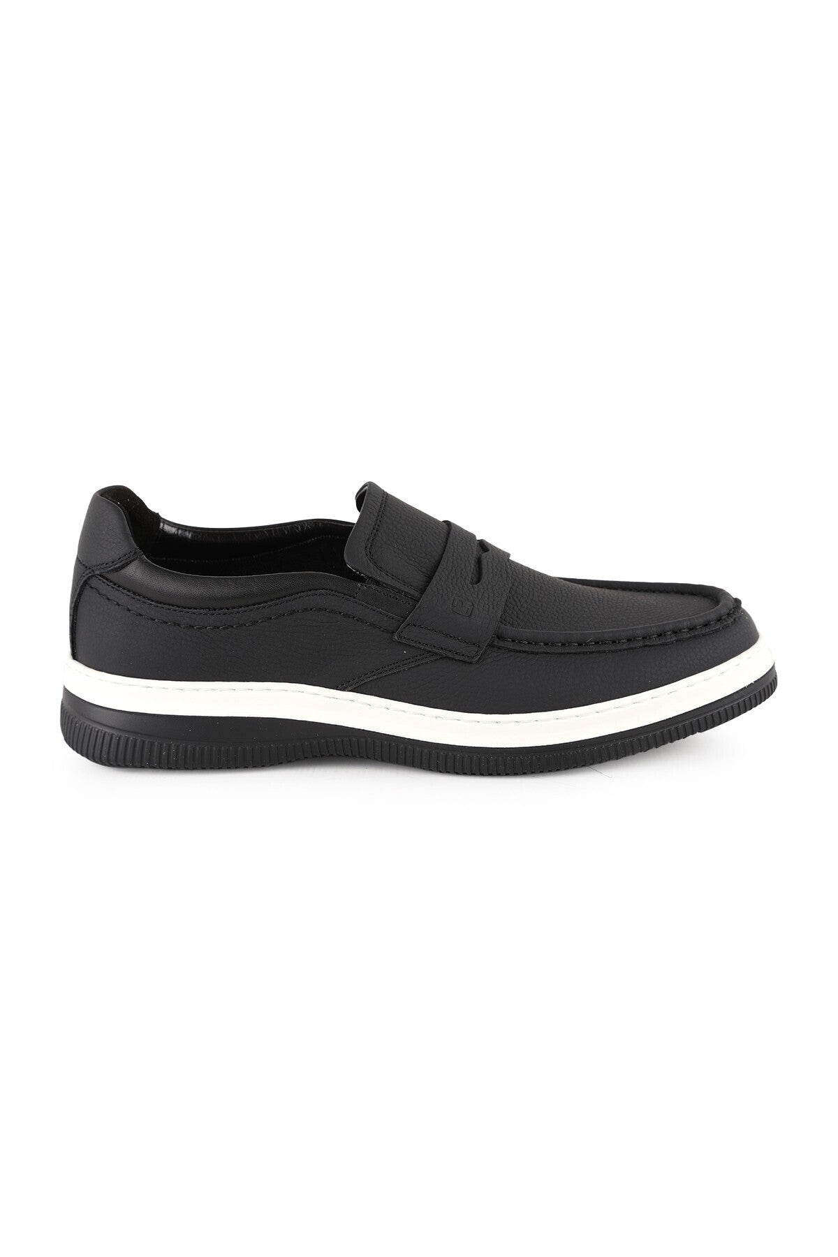 Men's Antique Leather Loafer Lightweight Eva Sole Laceless Daily Casual Shoes H1066 - MALLTURK