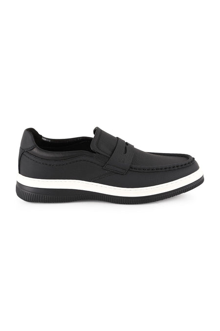 Men's Antique Leather Loafer Lightweight Eva Sole Laceless Daily Casual Shoes H1066 - MALLTURK