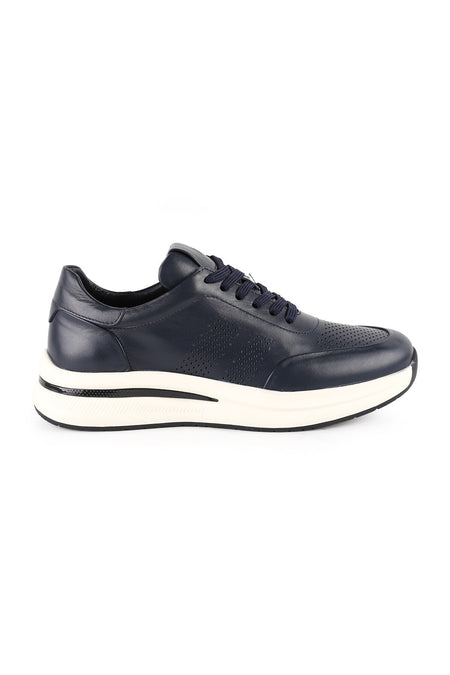 Men's Antique Leather Sneaker Lightweight Eva Sole Casual Sports Shoes H1130 - MALLTURK