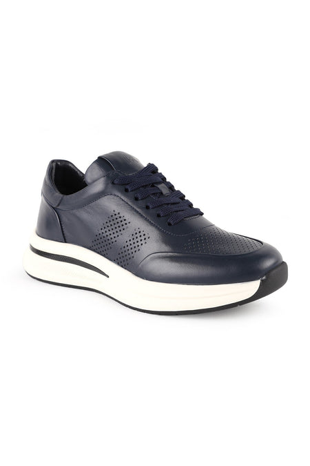 Men's Antique Leather Sneaker Lightweight Eva Sole Casual Sports Shoes H1130 - MALLTURK