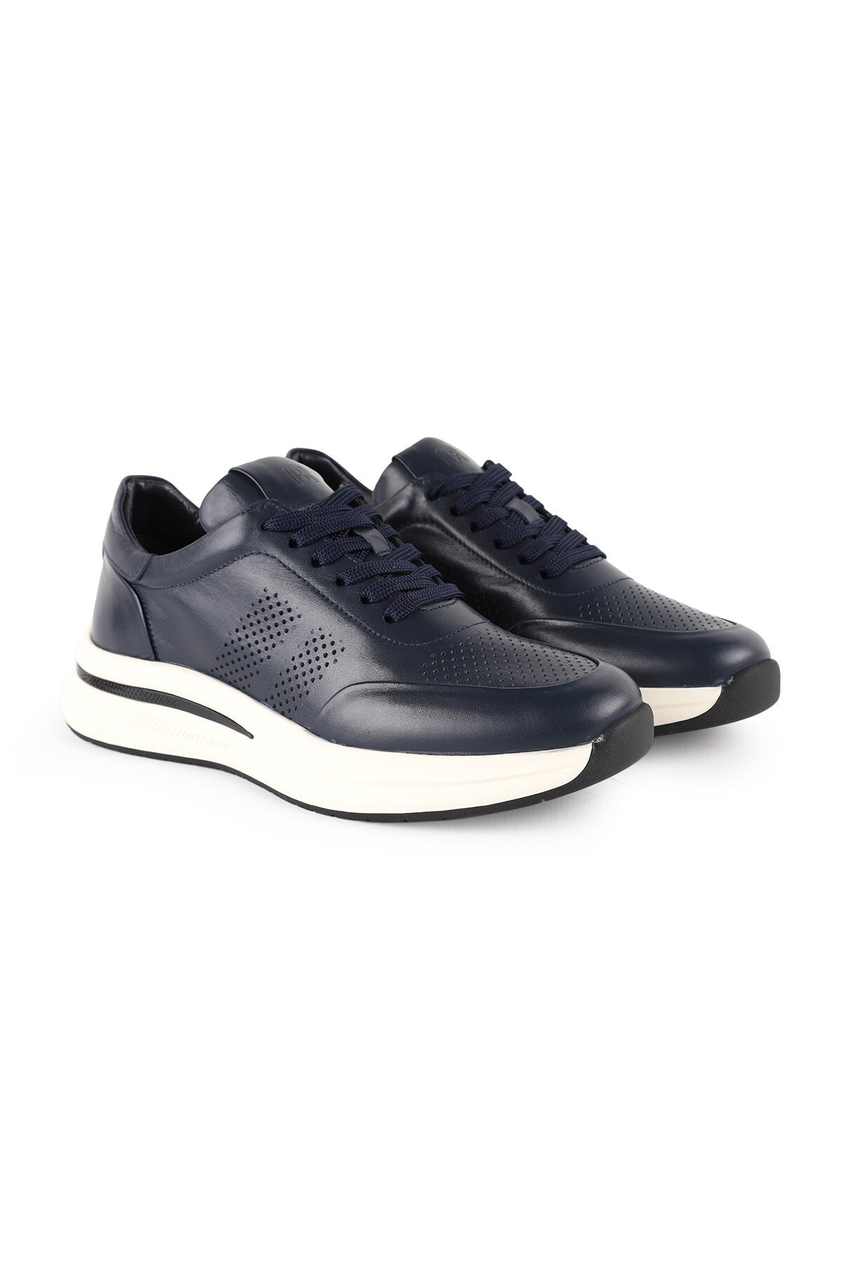 Men's Antique Leather Sneaker Lightweight Eva Sole Casual Sports Shoes H1130 - MALLTURK