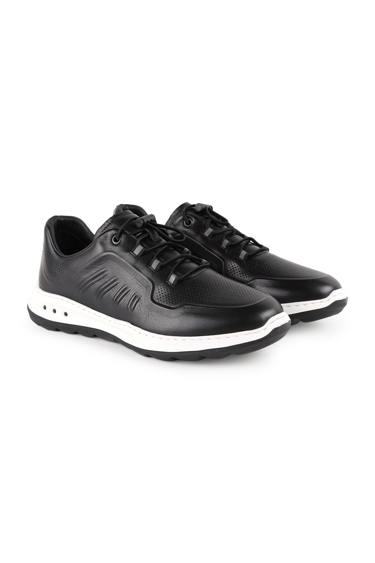 Men's Antique Leather Sneaker Lightweight Eva Sole Casual Sports Shoes H1133 - MALLTURK