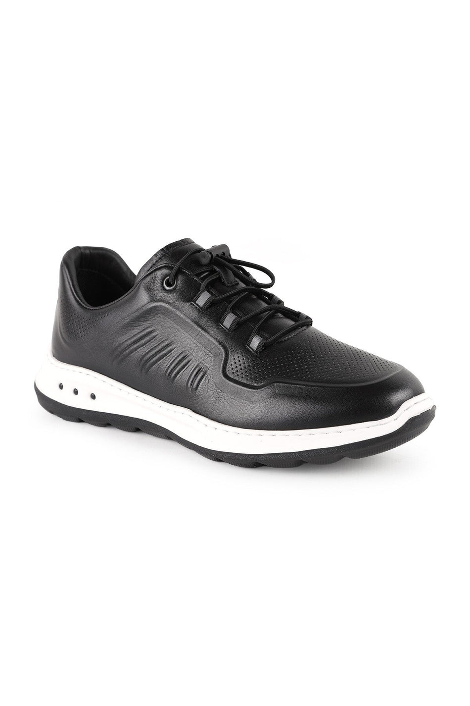 Men's Antique Leather Sneaker Lightweight Eva Sole Casual Sports Shoes H1133 - MALLTURK