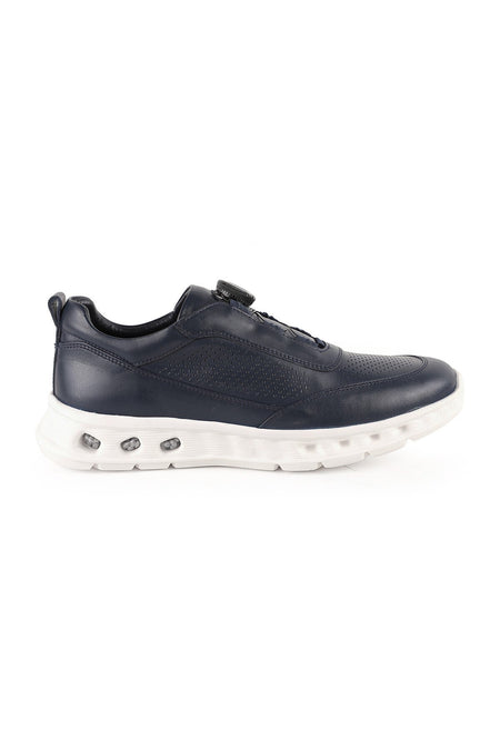 Men's Antique Leather Wheel Lace-Up Sneaker Lightweight Eva Sole Casual Sports Shoes H1134 - MALLTURK