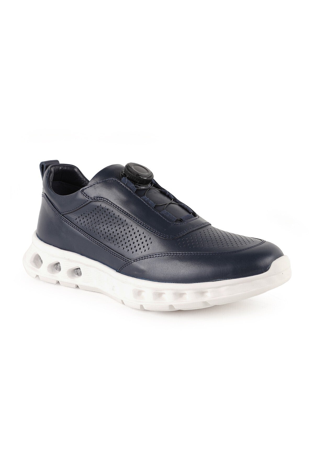Men's Antique Leather Wheel Lace-Up Sneaker Lightweight Eva Sole Casual Sports Shoes H1134 - MALLTURK