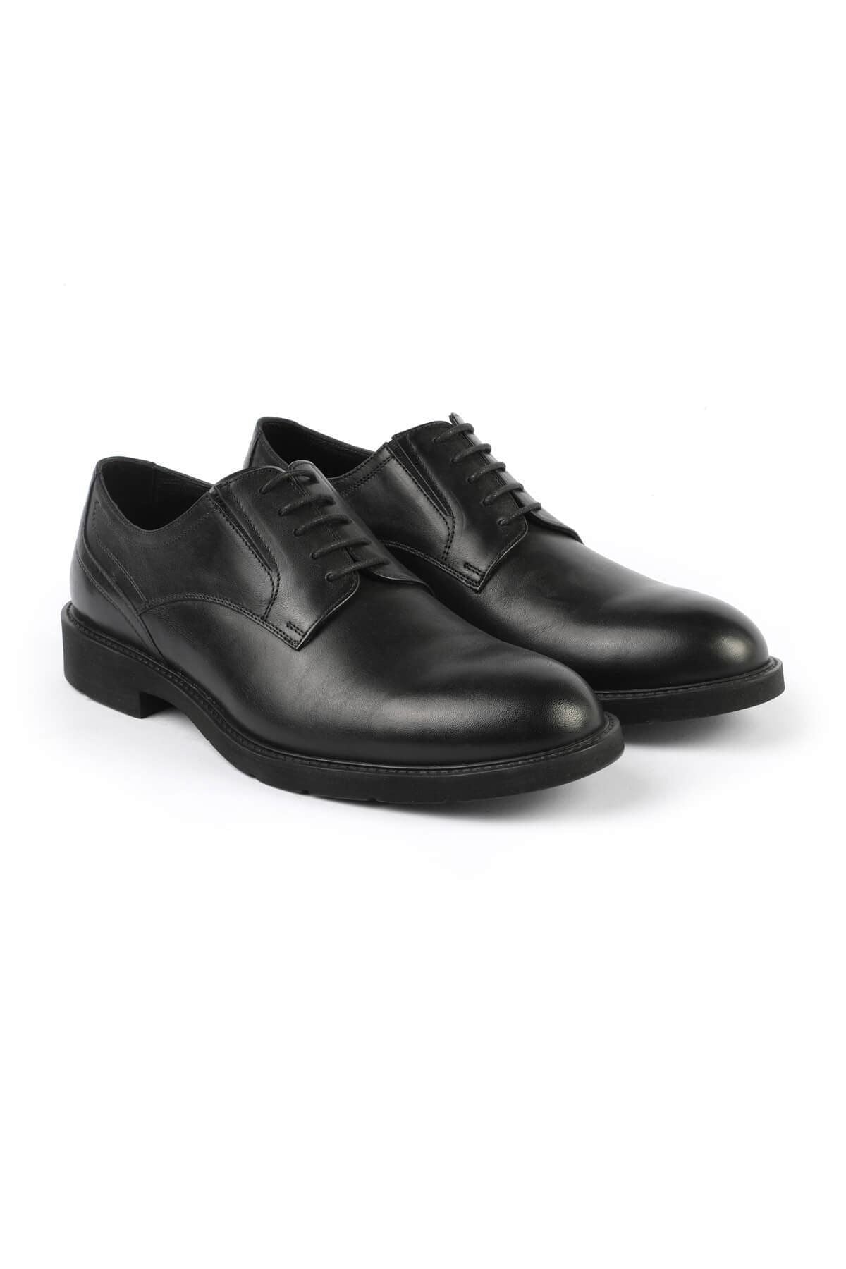 Men's Black Lace-up Casual Shoes 2922 - MALLTURK