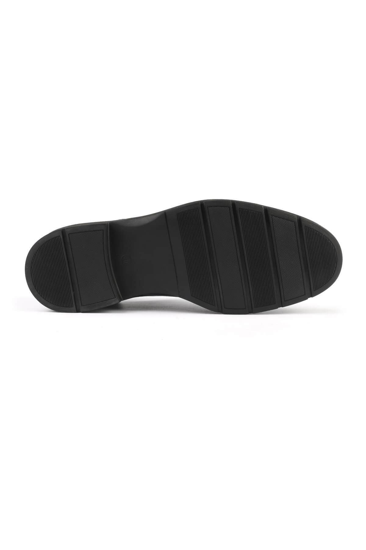 Men's Black Lace-up Casual Shoes 2922 - MALLTURK