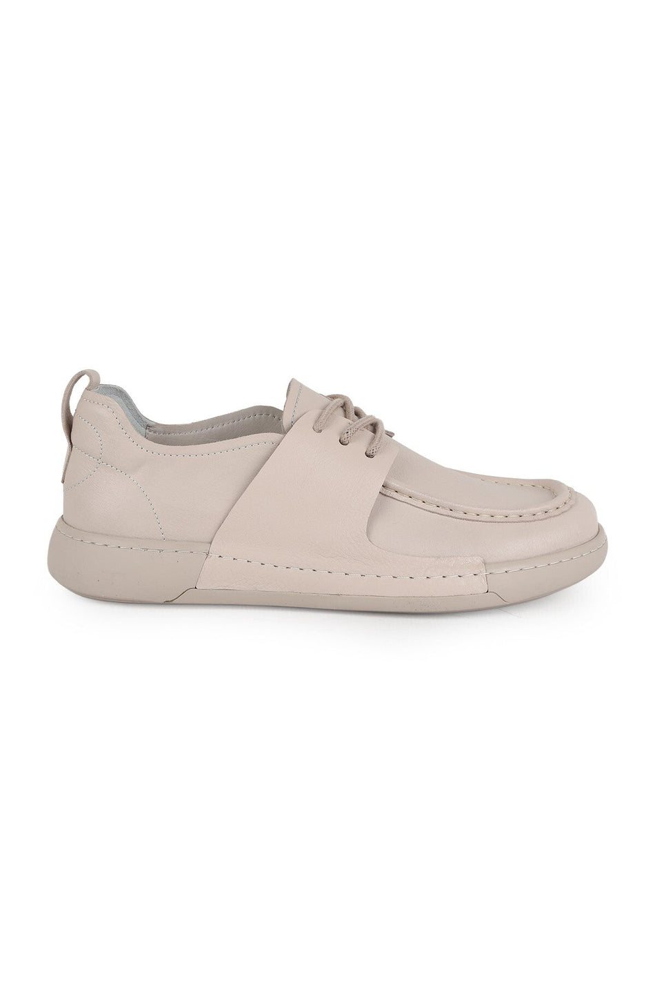 Men's Casual Shoes Genuine Leather Antique Sneaker Lace-Up Moccasin Stitched Rubber Sole L5758 - MALLTURK