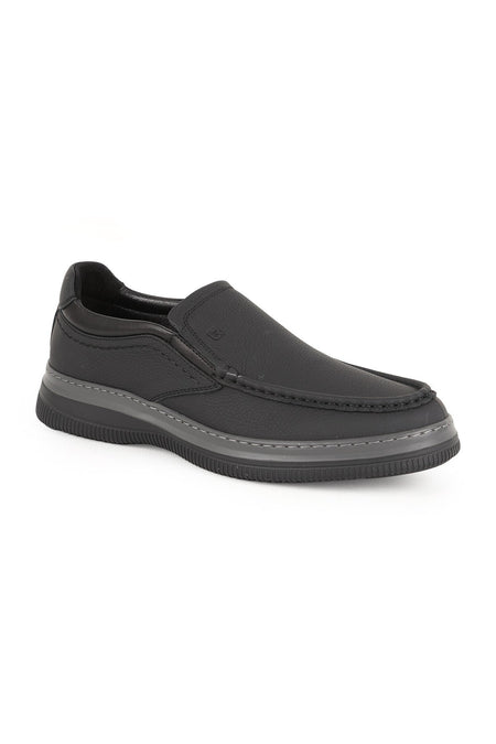 Men's Casual Shoes Genuine Leather Moccasin Stitched Practical Slip-On Flexible Lightweight Eva Sole Sneaker H - MALLTURK