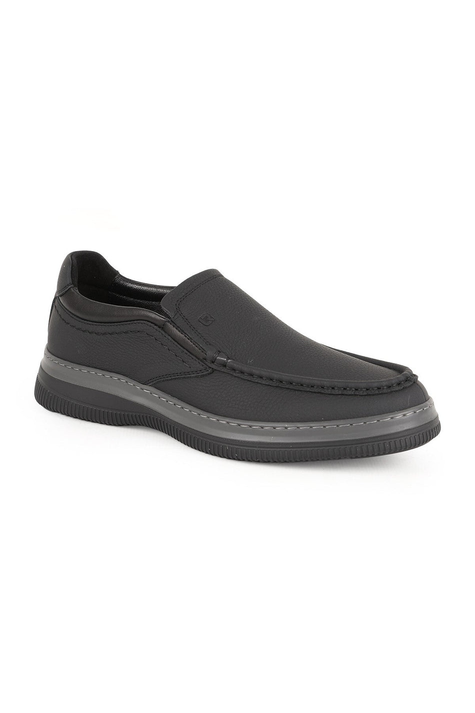 Men's Casual Shoes Genuine Leather Moccasin Stitched Practical Slip-On Flexible Lightweight Eva Sole Sneaker H - MALLTURK