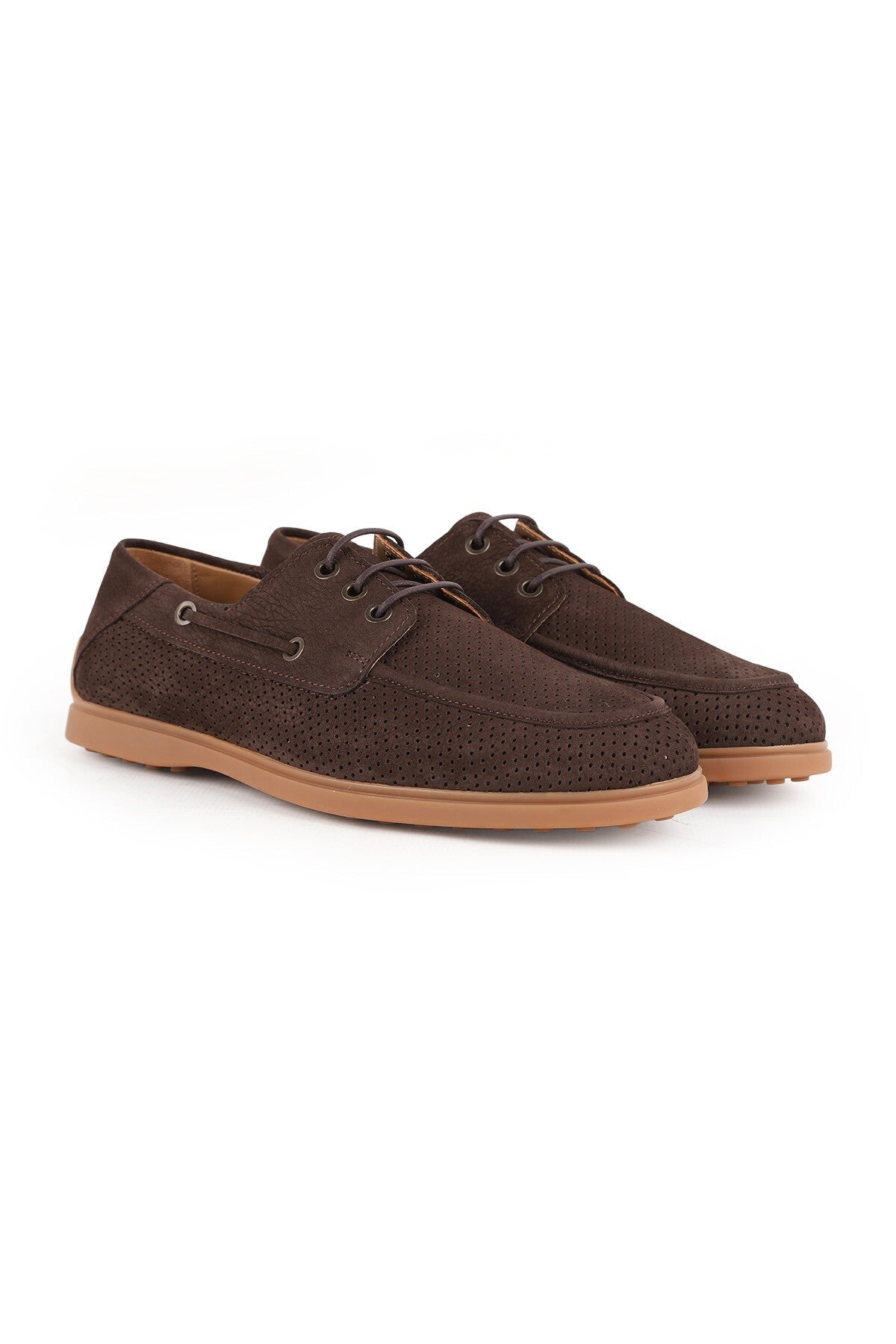 Men's Casual Shoes Genuine Nubuck Leather Practical Slip-On Flat Flexible Rubber Sole Loafer Sneaker L6037 - MALLTURK