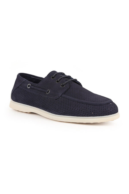 Men's Casual Shoes Genuine Nubuck Leather Practical Slip-On Flat Flexible Rubber Sole Loafer Sneaker L6037 - MALLTURK