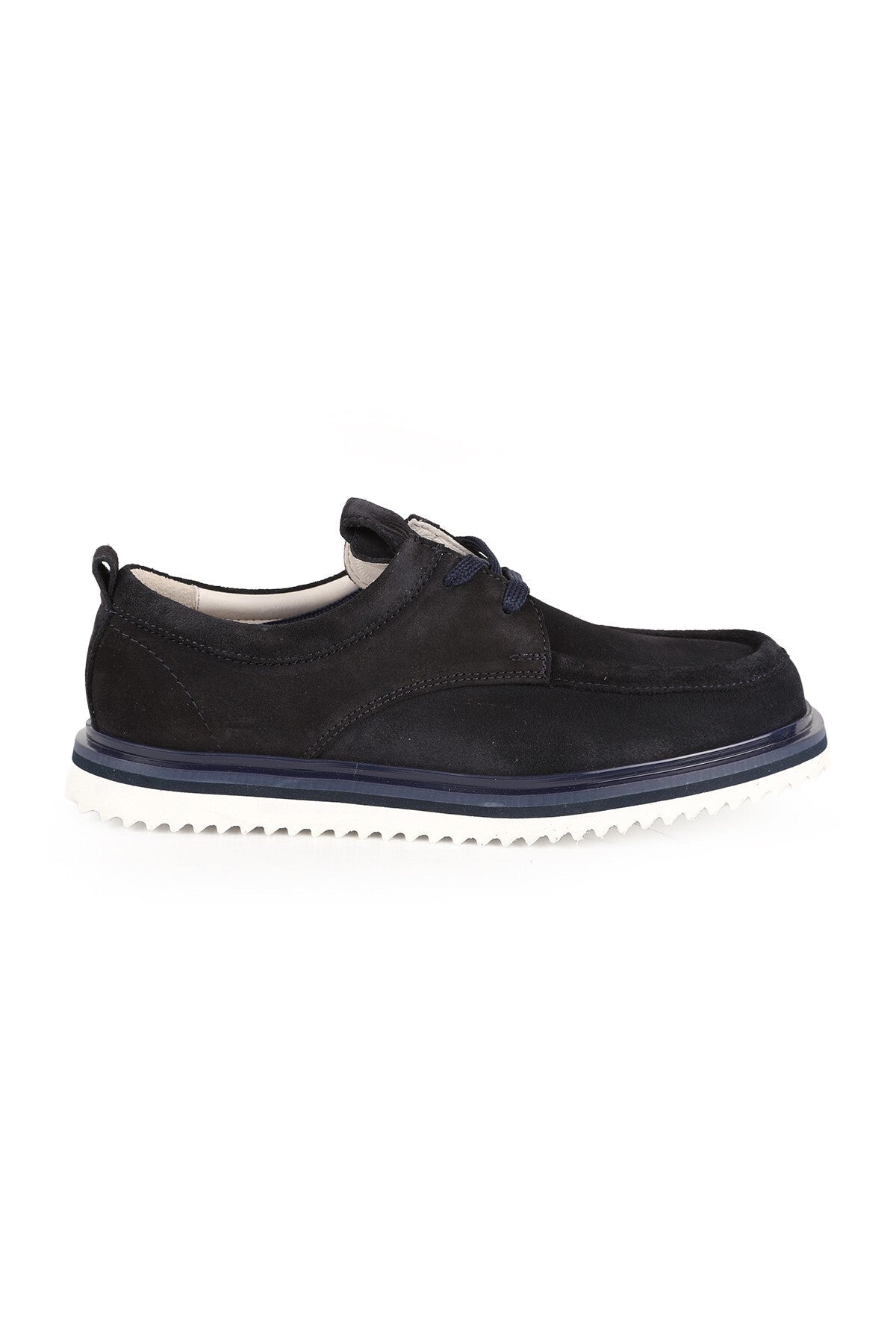Men's Casual Shoes Genuine Suede Leather Lace-Up Loafers Serrated Lightweight Thick Eva Sole L5906 - MALLTURK