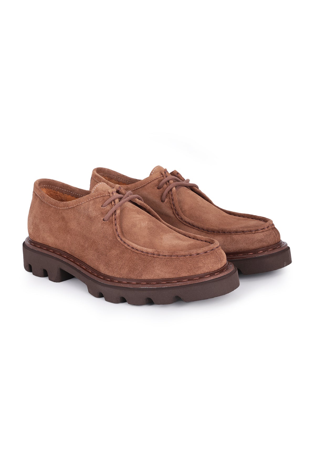 Men's Casual Suede Leather Shoes L4534 - BROWN - MALLTURK