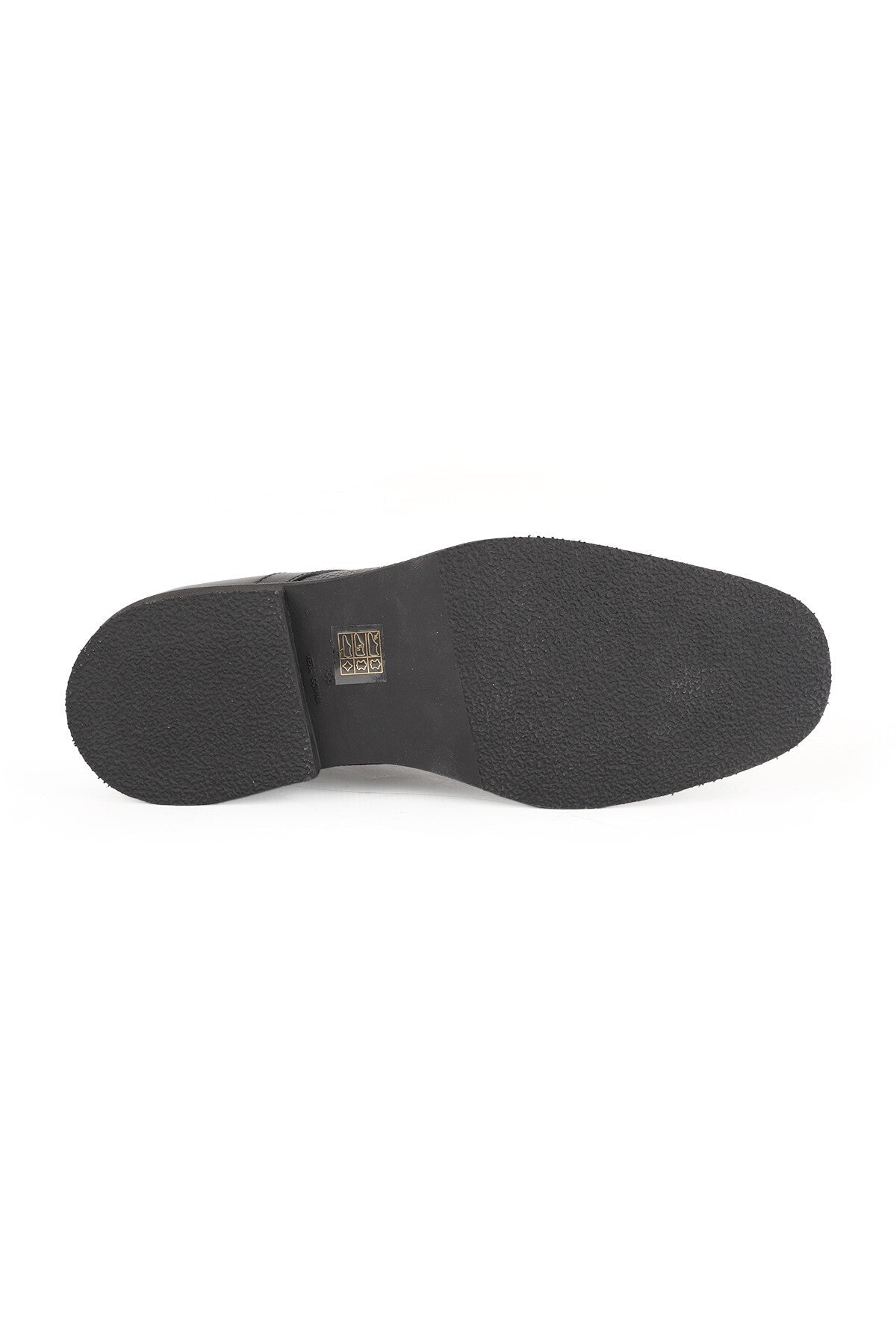 Men's Classic Shoes Black Genuine Leather Flotter Garnished Stitched Toe Lace-Up Flexible Rubber Sole - MALLTURK
