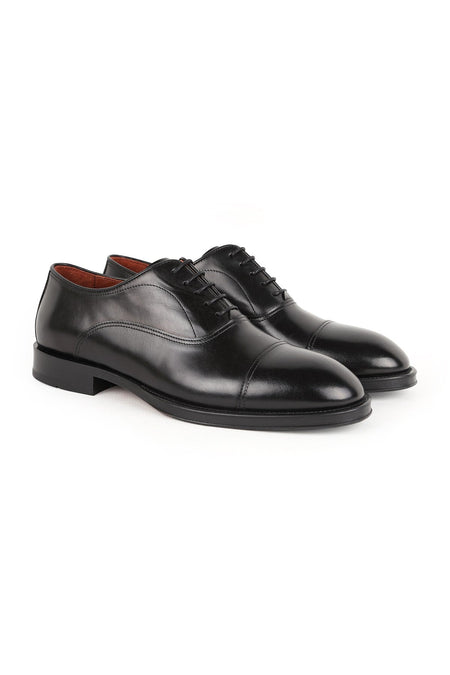 Men's Classic Shoes Genuine Leather Antique Finish Lace-Up Flexible Injection Rubber Sole Daily Use L6236 - MALLTURK