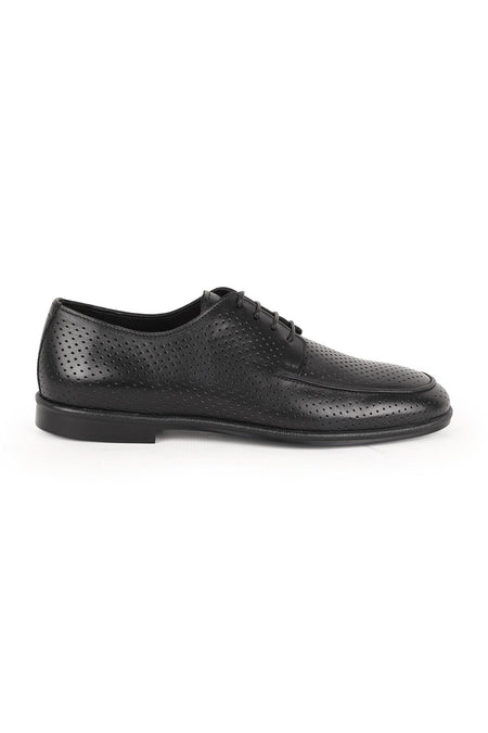 Men's Classic Shoes Genuine Leather Antique Perforated Summer Derby Lace-Up Groom's Shoes Flexible Rubber Sole L6 - MALLTURK