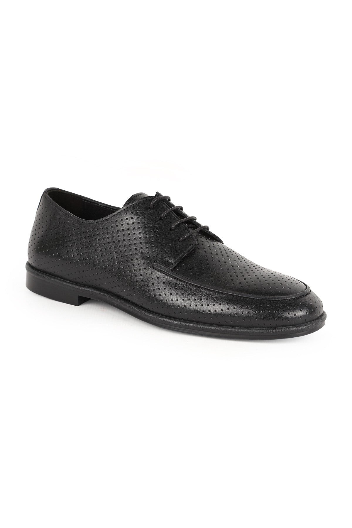 Men's Classic Shoes Genuine Leather Antique Perforated Summer Derby Lace-Up Groom's Shoes Flexible Rubber Sole L6 - MALLTURK