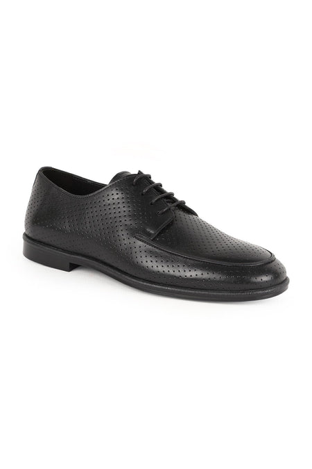 Men's Classic Shoes Genuine Leather Antique Perforated Summer Derby Lace-Up Groom's Shoes Flexible Rubber Sole L6 - MALLTURK