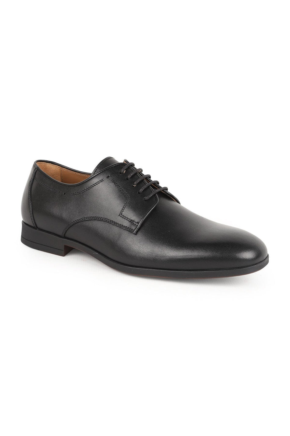 Men's Classic Shoes Genuine Leather Black Derby Lace-Up Groom Suit Flexible Rubber Sole L593 - MALLTURK