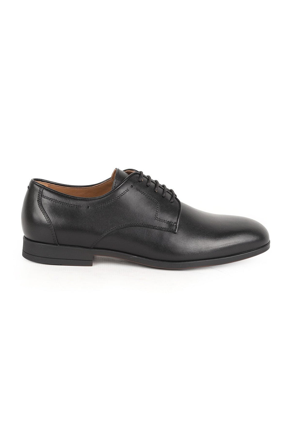 Men's Classic Shoes Genuine Leather Black Derby Lace-Up Groom Suit Flexible Rubber Sole L593 - MALLTURK