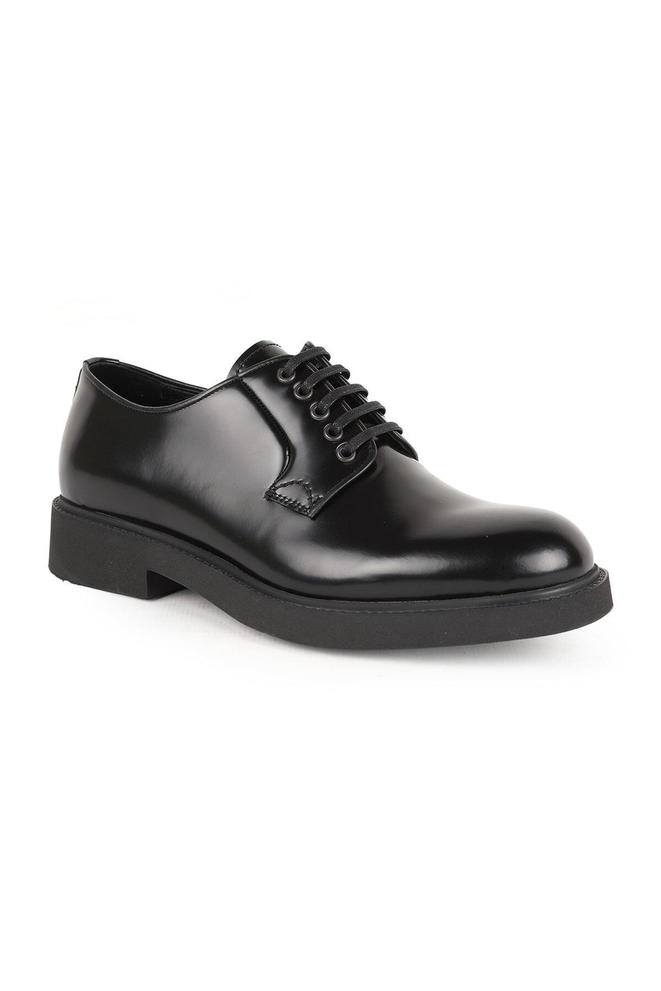 Men's Classic Shoes Genuine Leather Black Open Glossy Derby Lace-Up Lightweight Thick Eva Sole Groom's Suit L6 - MALLTURK