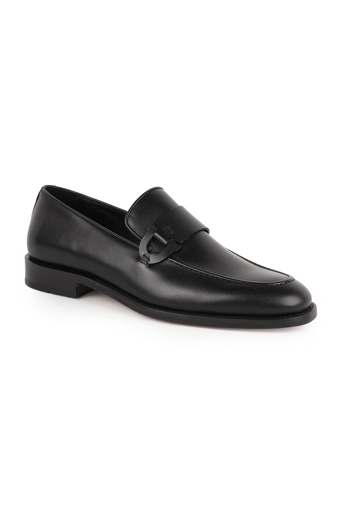 Men's Classic Shoes Genuine Leather Matte Buckle Practical Slip-On Injection Leather Sole Suit Loa - MALLTURK