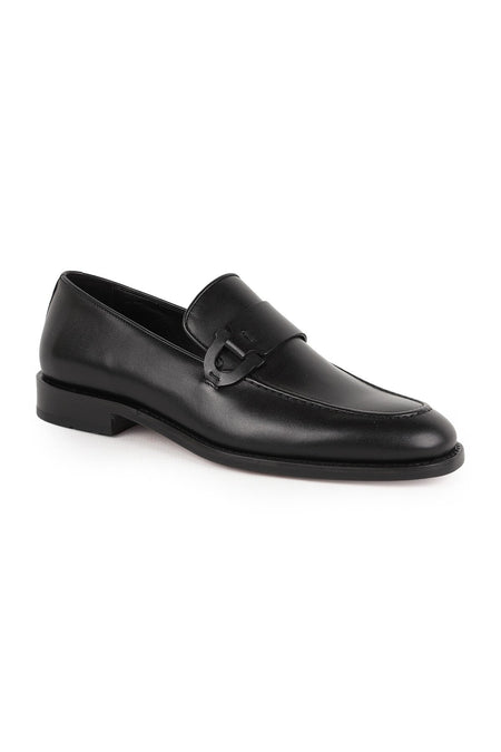Men's Classic Shoes Genuine Leather Matte Buckle Practical Slip-On Injection Leather Sole Suit Loa - MALLTURK